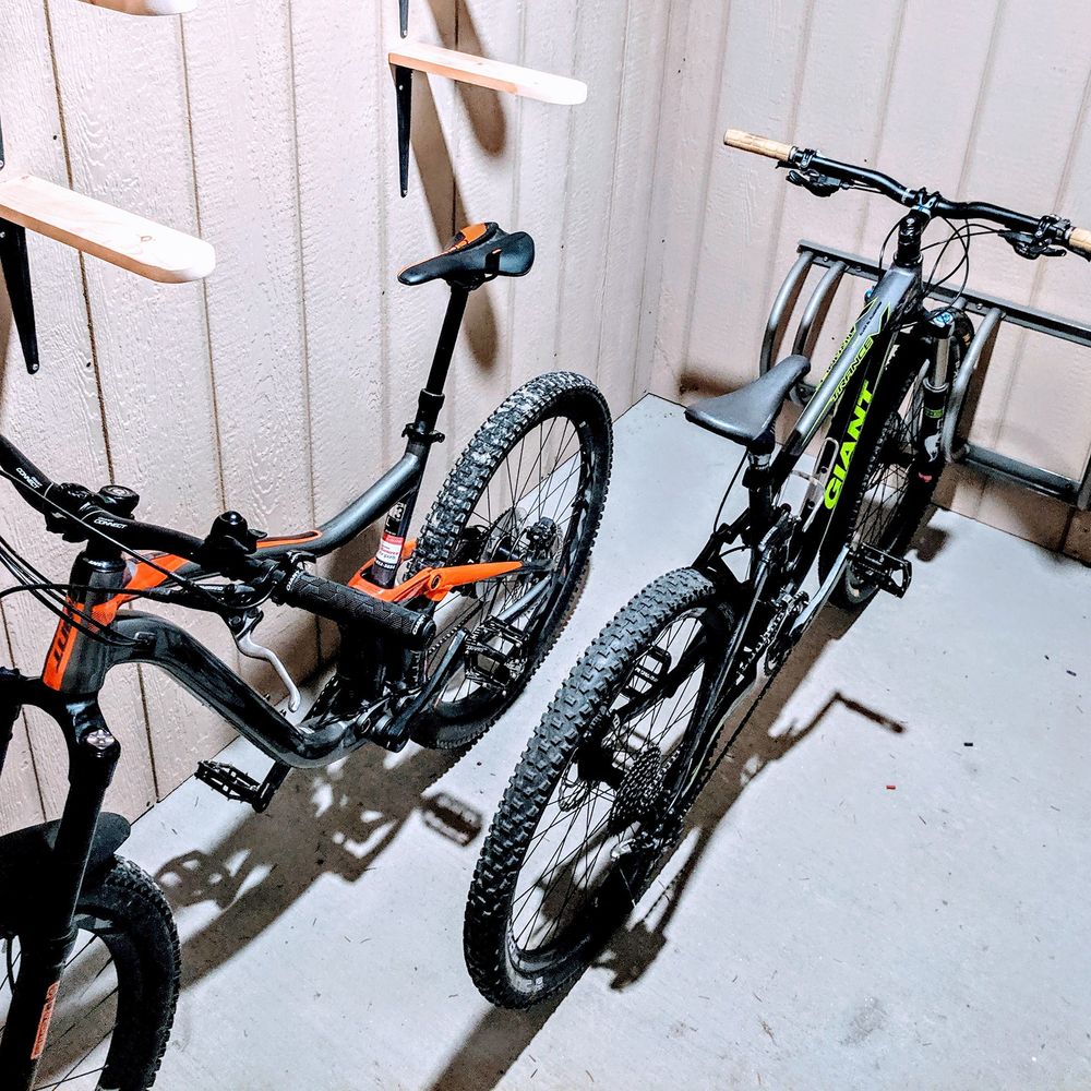Secure bike and ski storage.