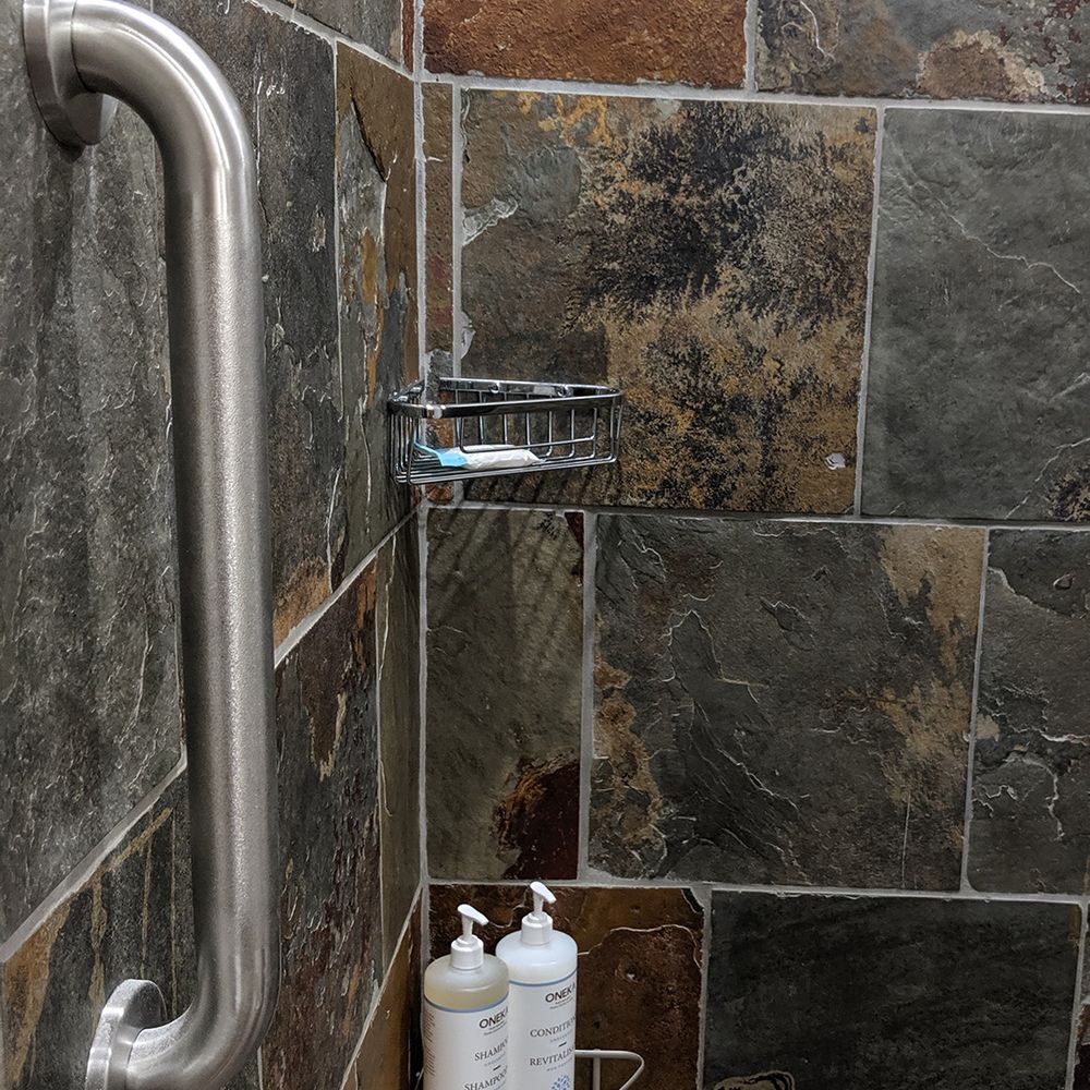 Our showers are fully accessible, with grab bars in each shower.
